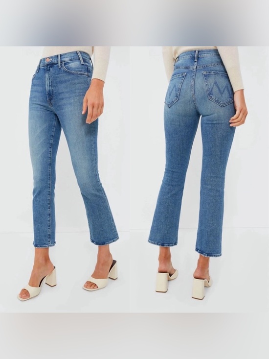 MOTHER Denim - MOTHER The Hustler Ankle Jeans Scenic Route Medium Wash Flare Leg Sz 28
